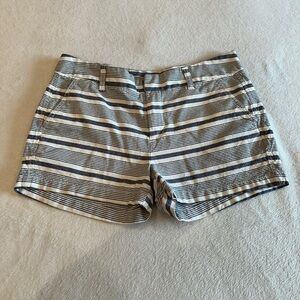 GAP Women's Striped Shorts - Black and Cream